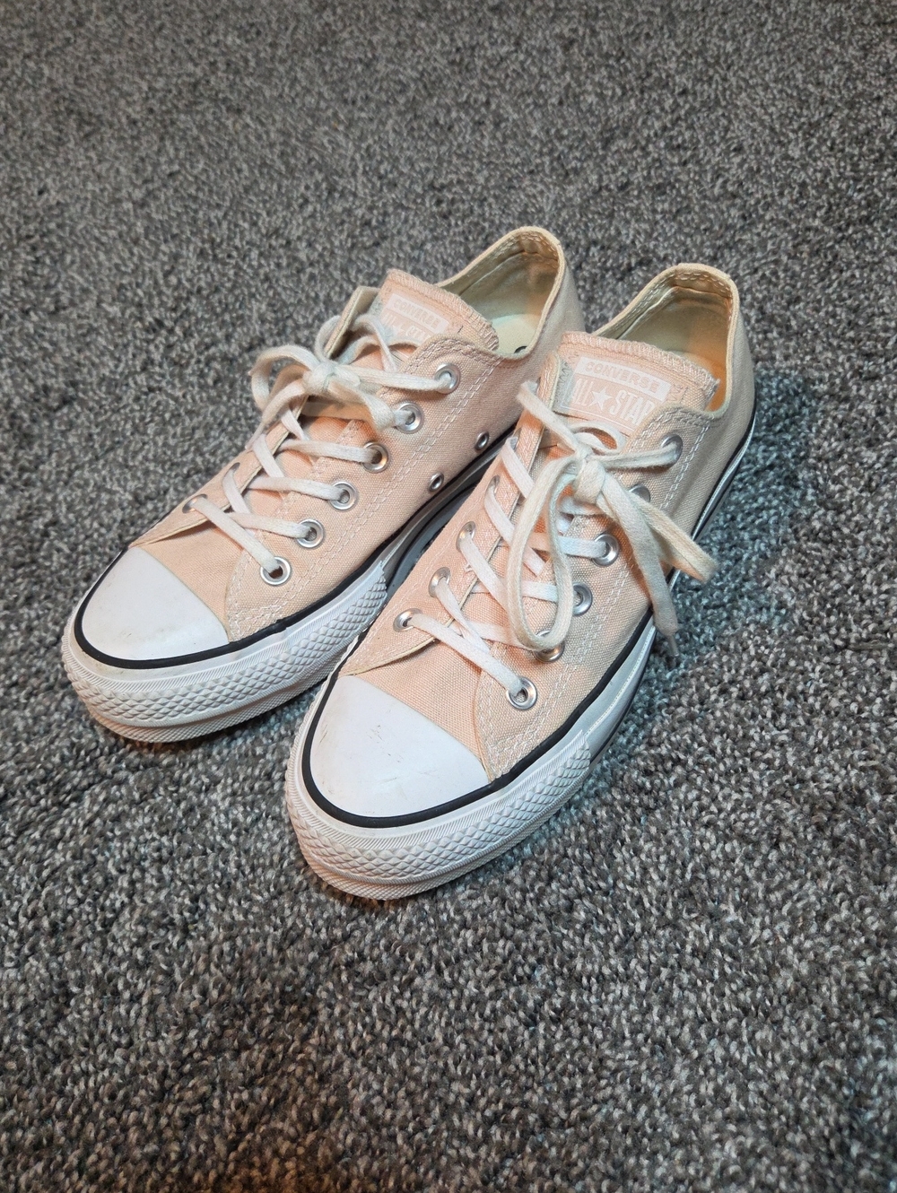 Converse Low Top Sneakers — Pale Pink Canvas